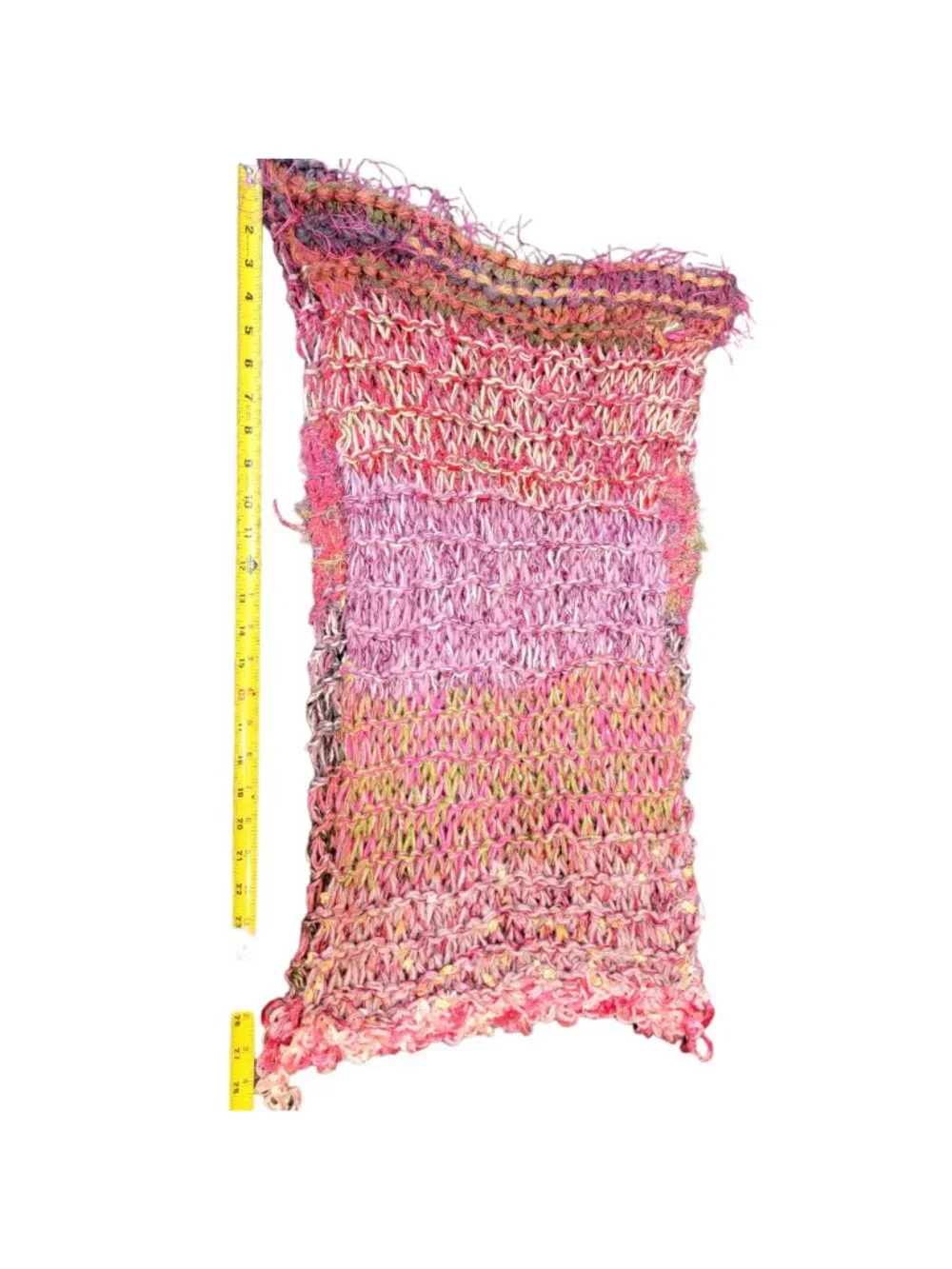 Colorful Fringe Oversize Infinity Scarf Wrap Crochet Knit Women Pink Purple Soft